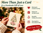 🌲Christmas Hand Embroidery Card DIY Kit | Stitch Your Way Into the Christmas Spirit ✨ 🎁