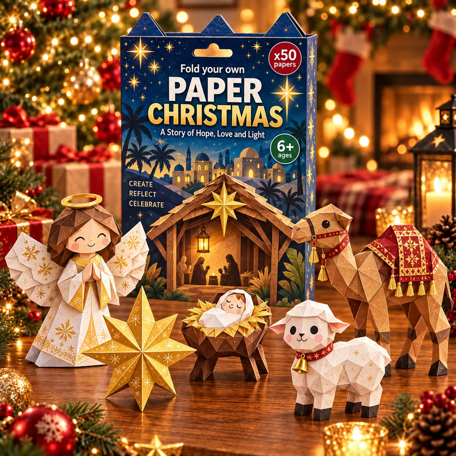 🎄DIY Paper Christmas Craft Kit – 250 Sheets, 5 Festive Themes🌟