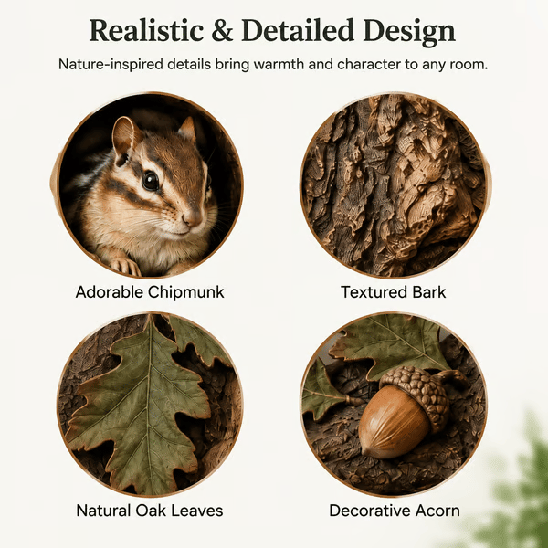 🐿️ Chipmunk Tree Hollow Door Topper