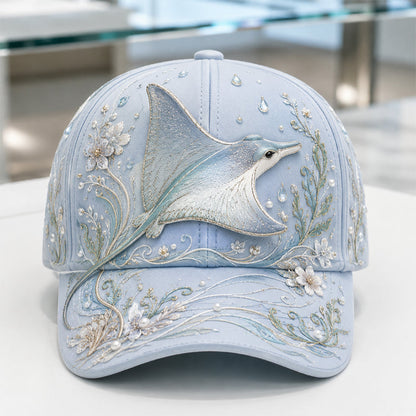 🔥 Last Day 49% OFF – 🌊 Handmade Ocean Embroidery Cap – Art You Can Wear