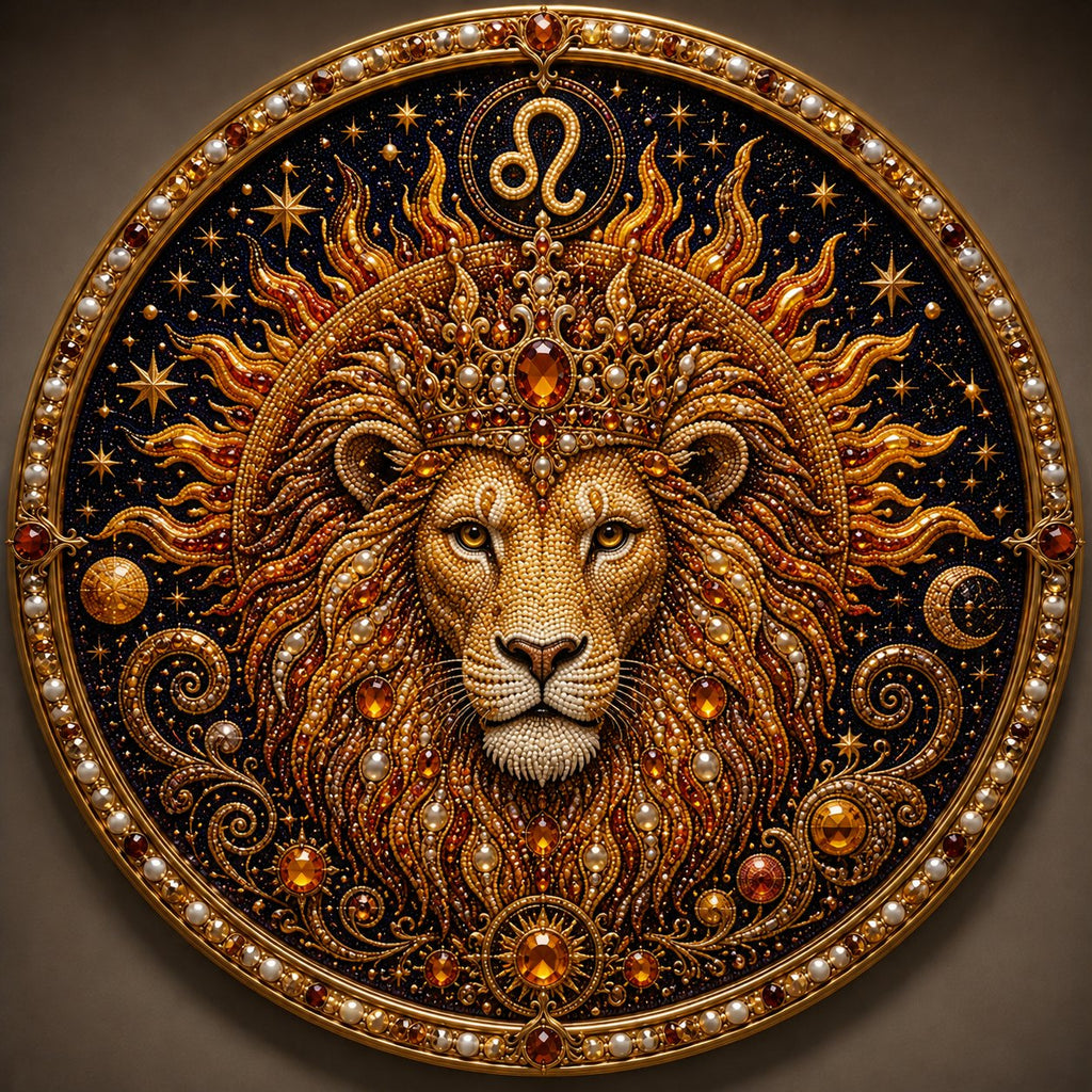 12 Zodiac Signs Diamond Pearl Art Kit – Celestial DIY Wall Decoration✨