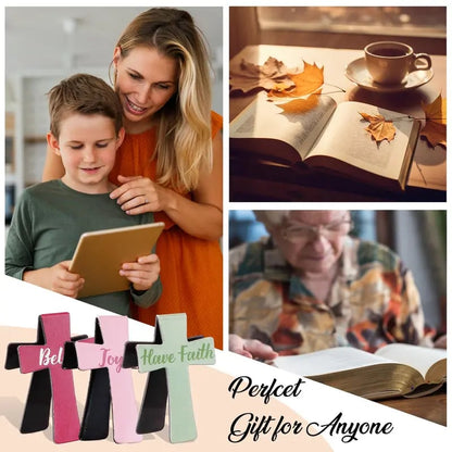 🔥LAST DAY 50% OFF -📖12 Pcs Magnetic Cross Bookmarks Gifts for Bible Study, Readers, Teachers, Students🌸✝️