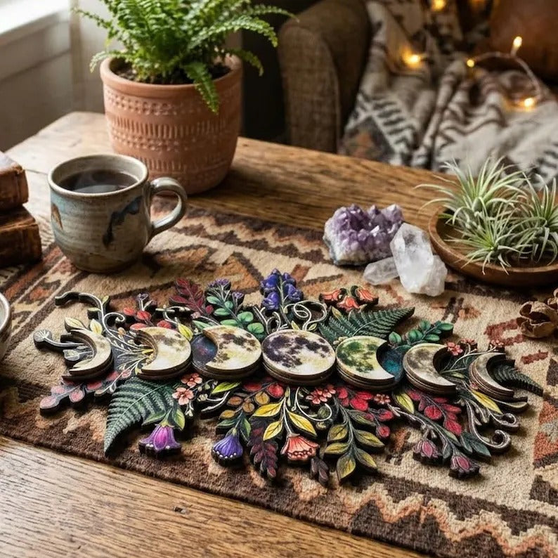 ⏳ Last Day 49% OFF – 🌙🌿 Botanical Moon Phase Wall Decor | Floral Lunar Cycle Wall Hanging for Witchy, Boho, Cottagecore & Celestial Home Décor ✨