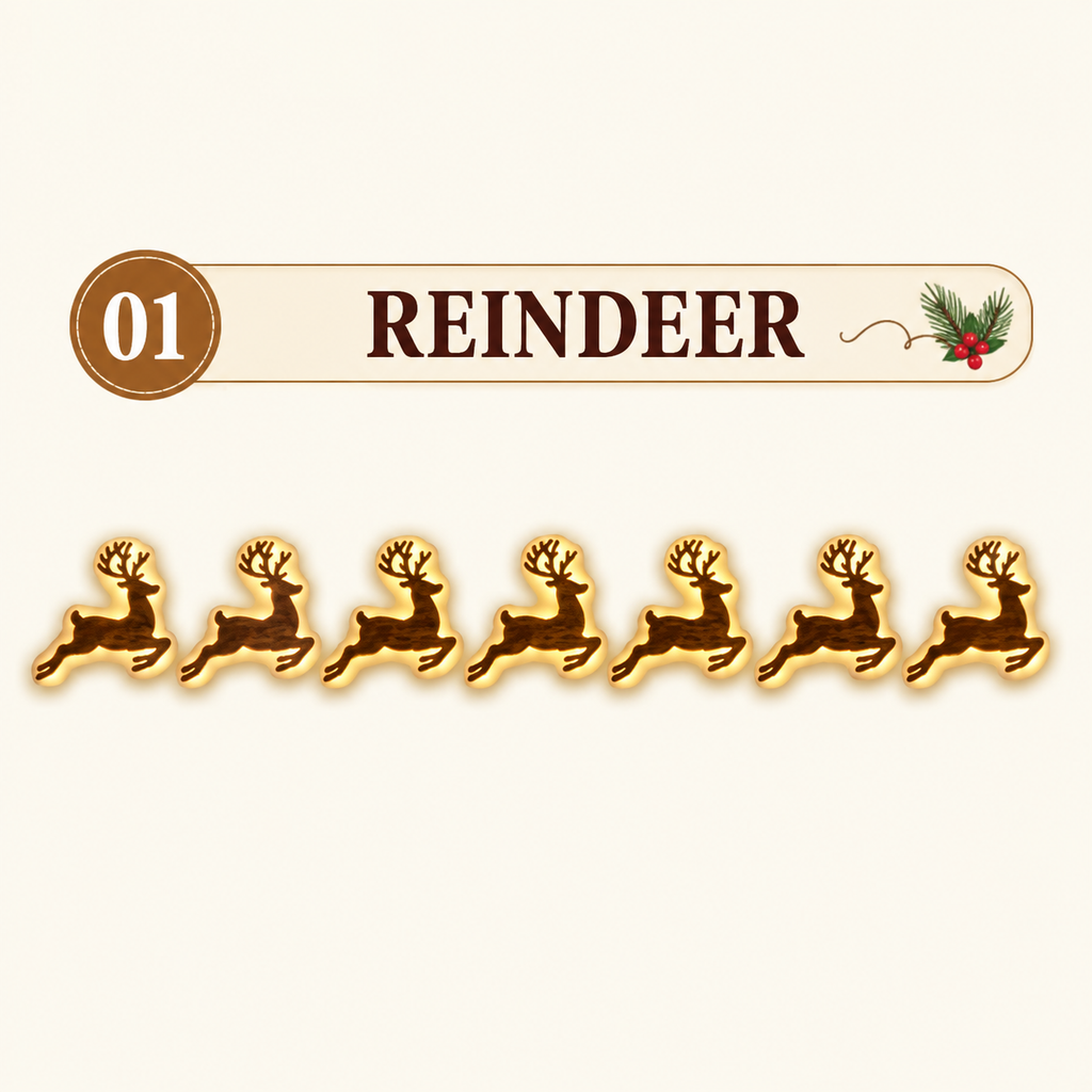 🎄 LED Reindeer Wall Decorations - ✨Festive Christmas Lighting