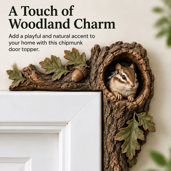 🐿️ Chipmunk Tree Hollow Door Topper