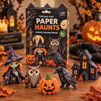 🎃 Halloween 3D Paper Craft Kit – 50 Pre-Printed Sheets + Step-by-Step Guide