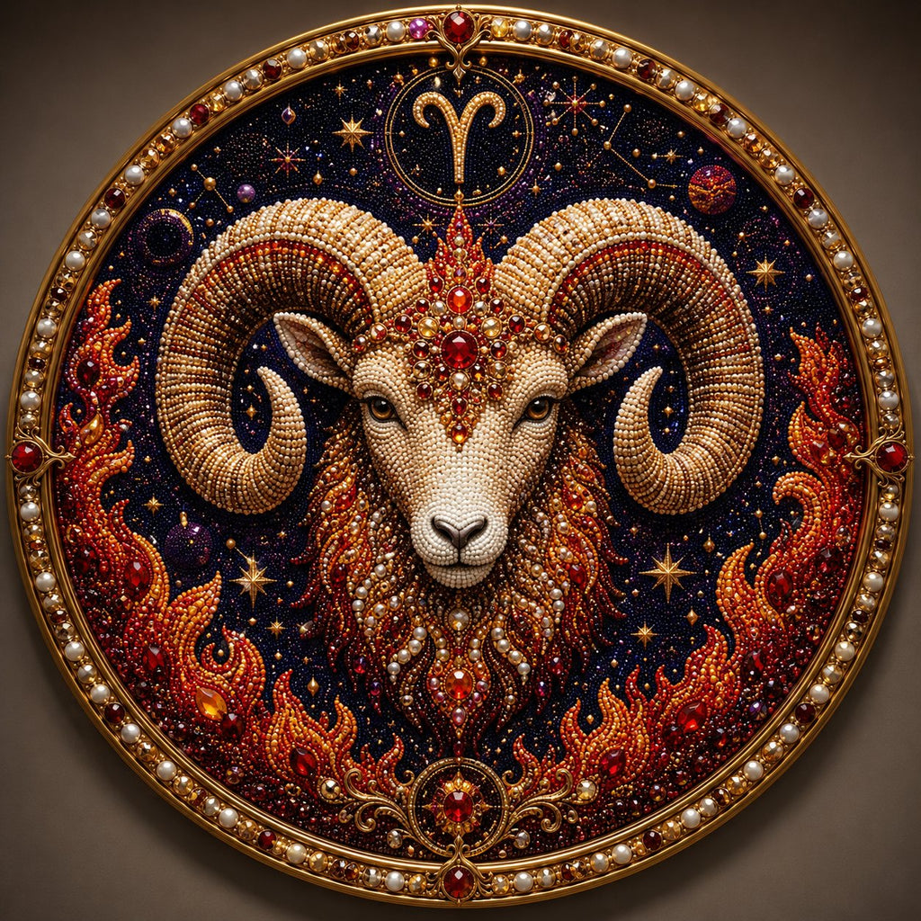 12 Zodiac Signs Diamond Pearl Art Kit – Celestial DIY Wall Decoration✨
