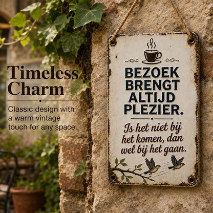 Visitors Are Always a Delight! ✨ The ultimate nostalgic wall sign that welcomes every guest with a smile.