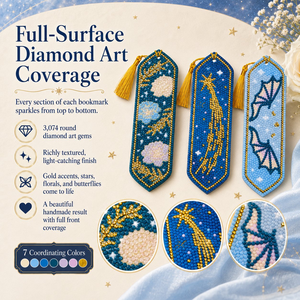 🌌Starlit Romance Diamond Art Bookmark Kit