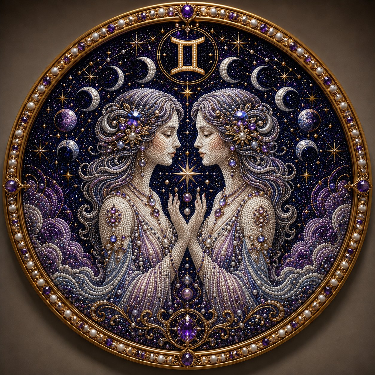 12 Zodiac Signs Diamond Pearl Art Kit – Celestial DIY Wall Decoration✨