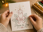 🌲Christmas Hand Embroidery Card DIY Kit | Stitch Your Way Into the Christmas Spirit ✨ 🎁