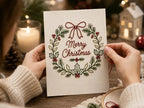 🌲Christmas Hand Embroidery Card DIY Kit | Stitch Your Way Into the Christmas Spirit ✨ 🎁