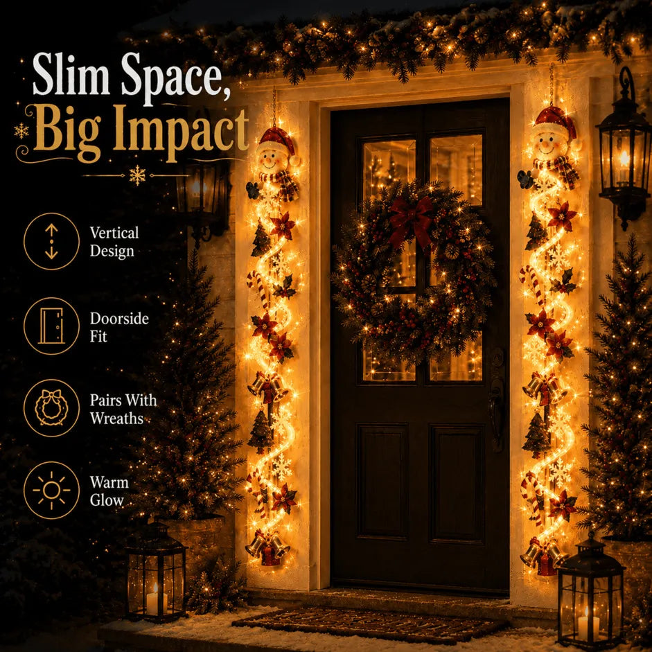 MerryCascade Glowing Christmas Door Hanger