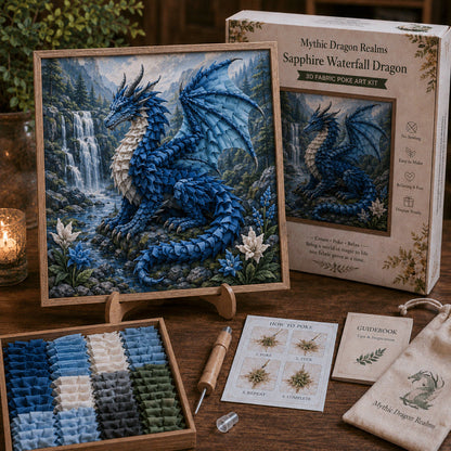 🐉 Mythic Dragon Realms 3D Fabric Poke Art Kit
