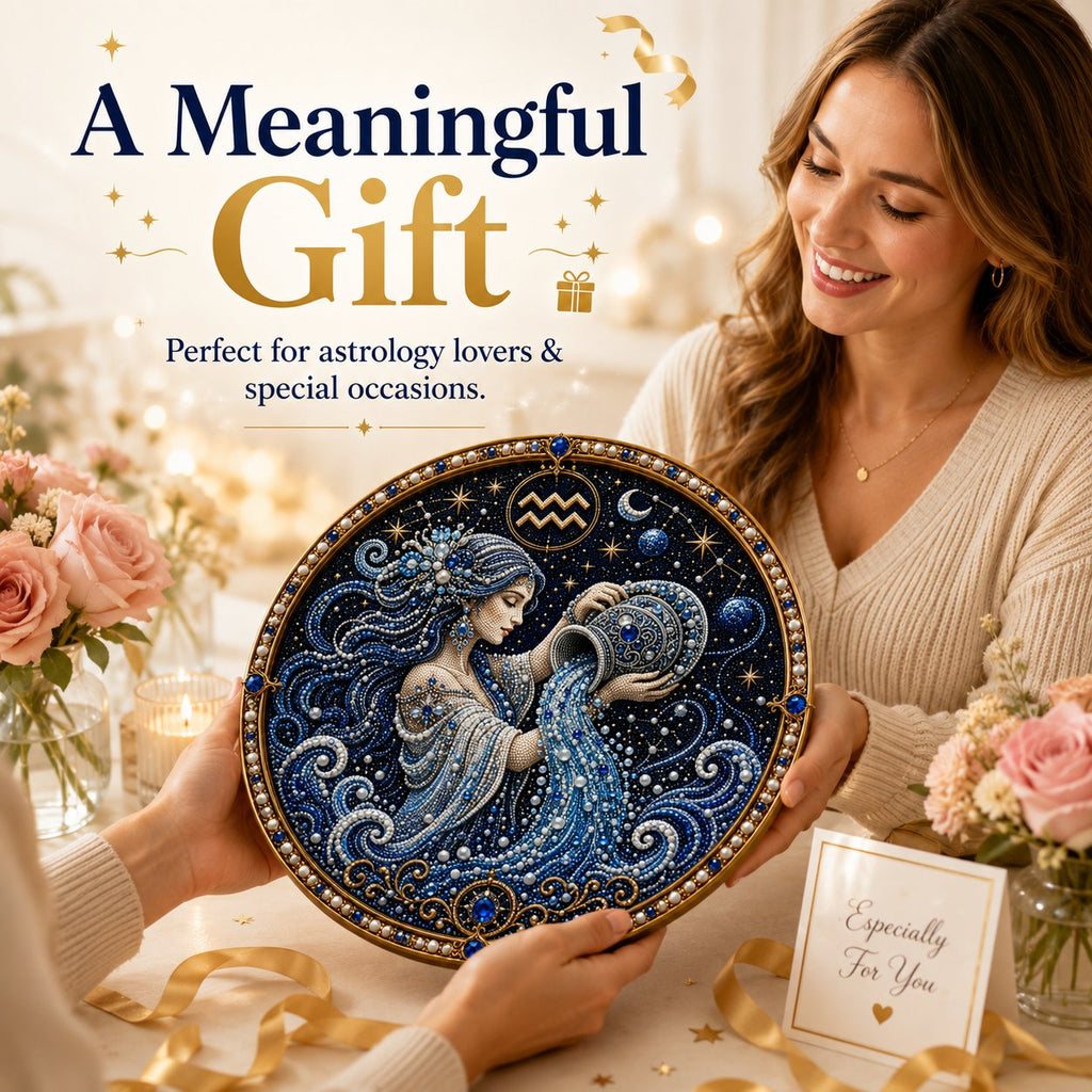12 Zodiac Signs Diamond Pearl Art Kit – Celestial DIY Wall Decoration✨