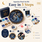 12 Zodiac Signs Diamond Pearl Art Kit – Celestial DIY Wall Decoration✨