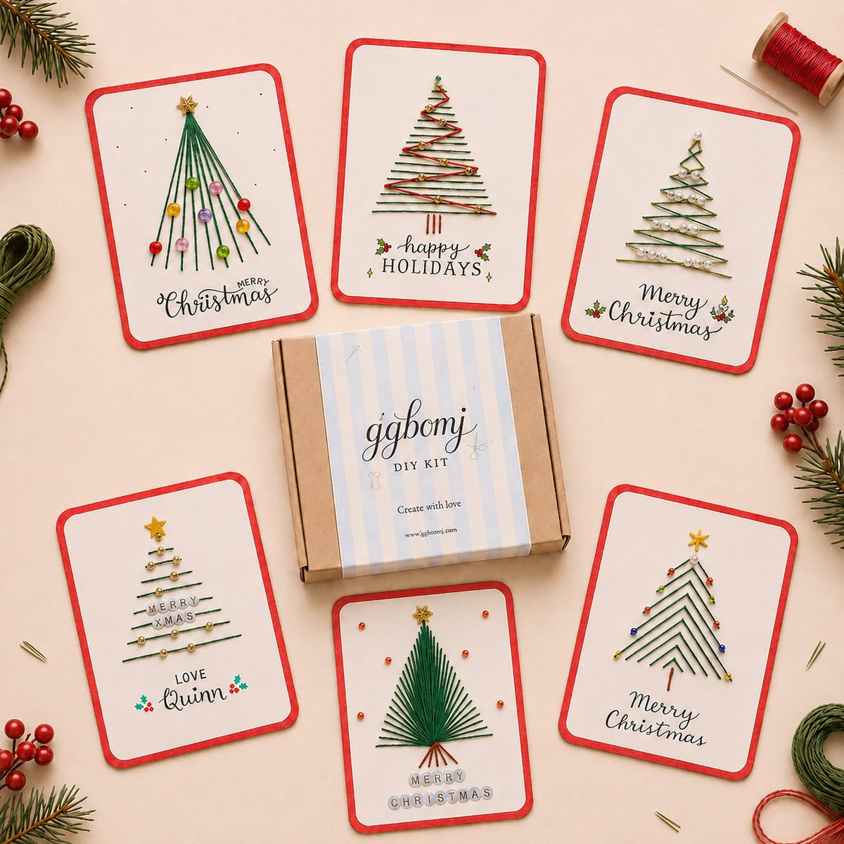 🎄🧵Christmas String Art Greeting Card DIY Kit