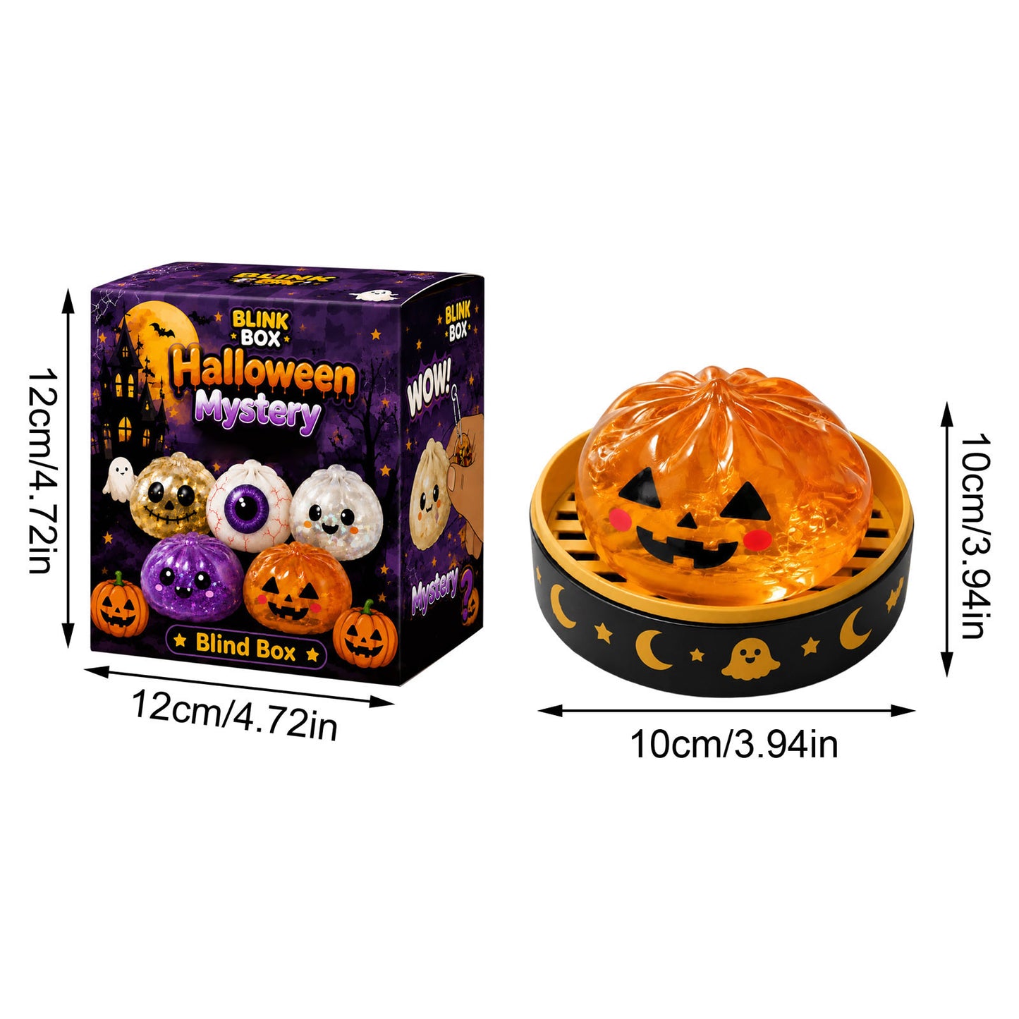 🎃 Halloween Dumpling Squishy™ – Choose Your Character (No Blind Box)