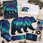 🐻Northern Lights Wildlife DIY Patchwork Kit