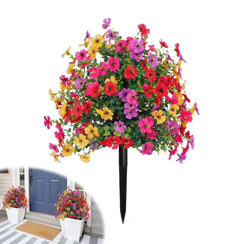 🔥 LAST DAY 50% OFF! 🏡💐Artificial Eucalyptus and Violet Ground-Insert Floral Decoration