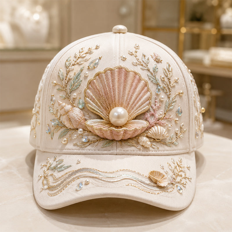 🔥 Last Day 49% OFF – 🌊 Handmade Ocean Embroidery Cap – Art You Can Wear