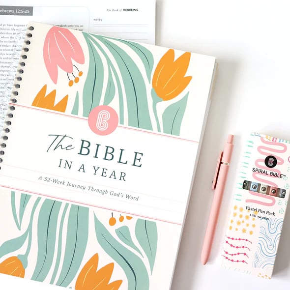 🙏🏼The Bible In A Year: A 52-Week Journey Through God's Word(✨Hardcover Book)