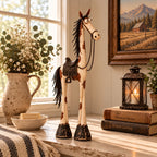 🤠🐴 Whimsical Western Cowboy & Horse Figurine Duo 🌵