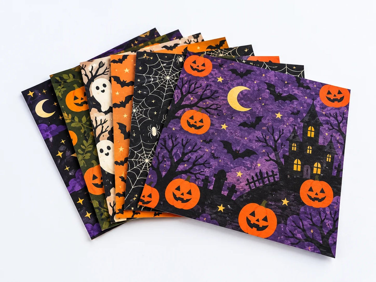 🎃 Halloween 3D Paper Craft Kit – 50 Pre-Printed Sheets + Step-by-Step Guide