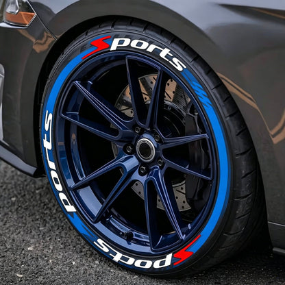 🔥 4PCS 3D Tire Lettering Stickers | Waterproof Universal Wheel Sidewall Decals
