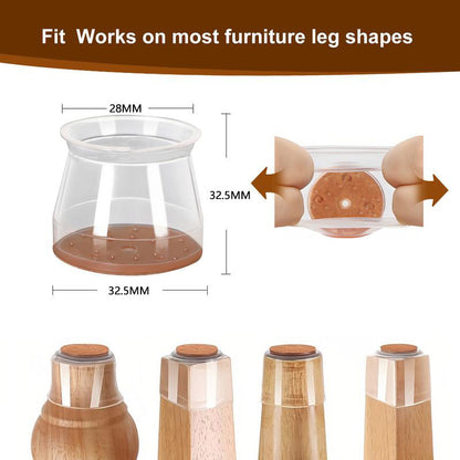 Chair Leg Caps with Felt Pads