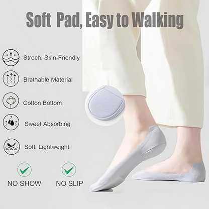 Breathable Women's Sneaker Socks – Low-Cut, Cushioned and Comfortable – Ideal for Everyday Wear, Sports & Flat Shoes