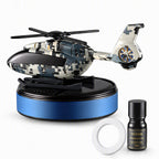 🚁 Solar Rotating Helicopter Car Air Freshener Camo Dashboard Aroma Diffuser