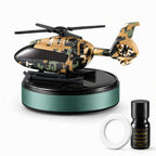 🚁 Solar Rotating Helicopter Car Air Freshener Camo Dashboard Aroma Diffuser