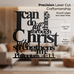 🏠 Inspirational Metal Wall Decor | Modern Black Laser-Cut Art ✨