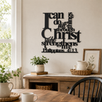 🏠 Inspirational Metal Wall Decor | Modern Black Laser-Cut Art ✨