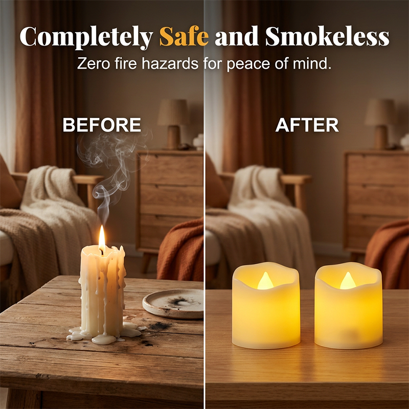 24-Pcs Flickering Flameless LED Candles Set, Realistic Swing-Flame Safe Candle Lights for Home & Event Decor