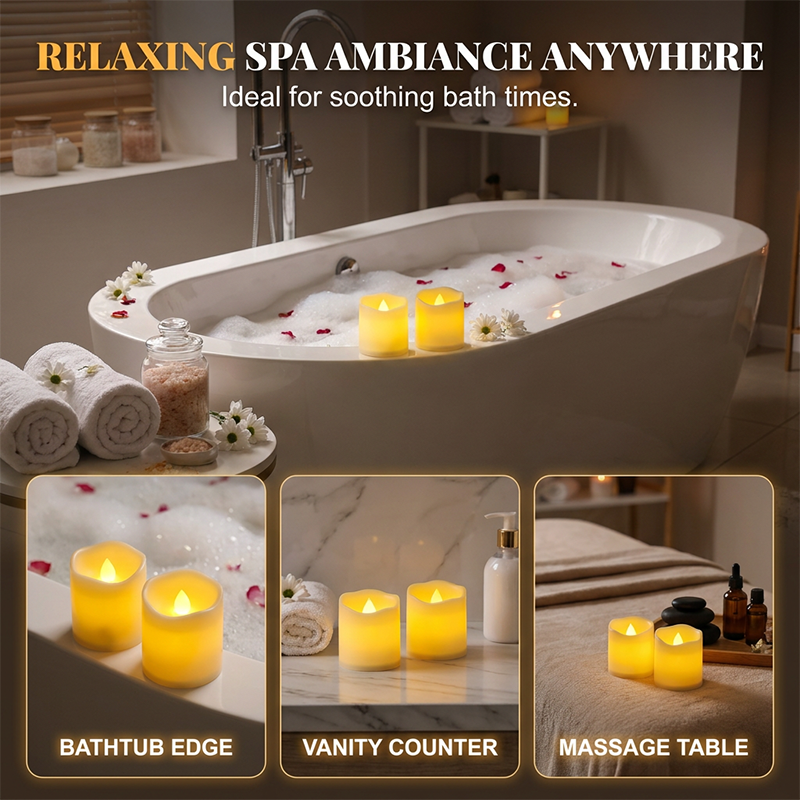 24-Pcs Flickering Flameless LED Candles Set, Realistic Swing-Flame Safe Candle Lights for Home & Event Decor